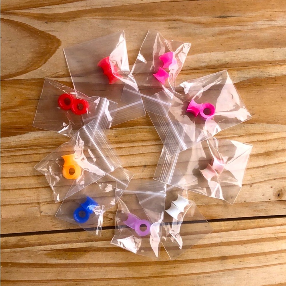 3/$30 lot of 9 silicone tunnels 0g/8mm